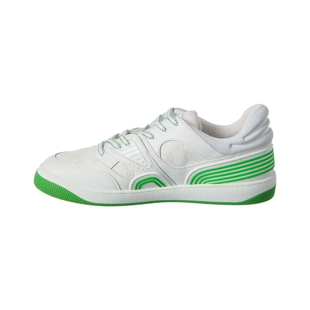 GUCCI Demetra GG Supreme Basket Low Top Sneakers Green White Men's Size 12 NEW